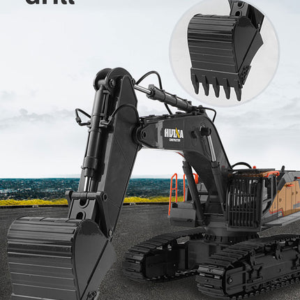 HUINA 1/14 22CH RC Alloy Excavator Construction Engineering Vehicle Toy Gift