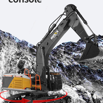HUINA 1/14 22CH RC Alloy Excavator Construction Engineering Vehicle Toy Gift