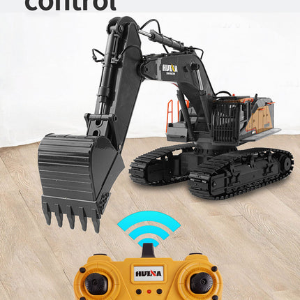 HUINA 1/14 22CH RC Alloy Excavator Construction Engineering Vehicle Toy Gift