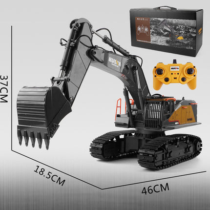 HUINA 1/14 22CH RC Alloy Excavator Construction Engineering Vehicle Toy Gift