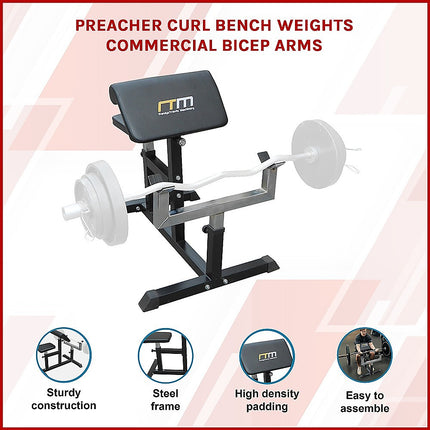 Preacher Curl Bench ‚Äì Commercial Weight Bench for Bicep and Arm Workouts