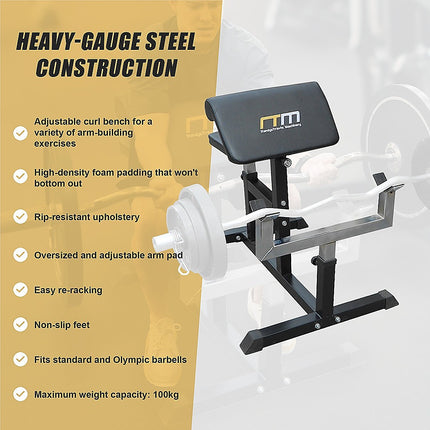 Preacher Curl Bench ‚Äì Commercial Weight Bench for Bicep and Arm Workouts