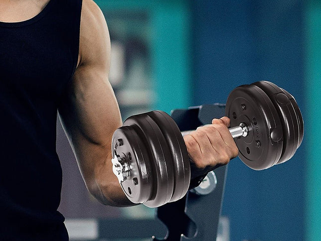 30KG Adjustable Dumbbell Set – Home Gym Weights for Strength & Fitness Training