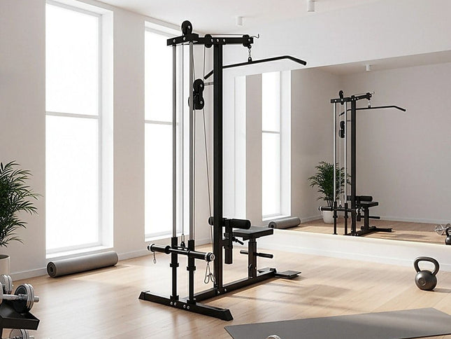 Lat Pulldown Low Row Fitness Machine – Home Gym Strength Trainer