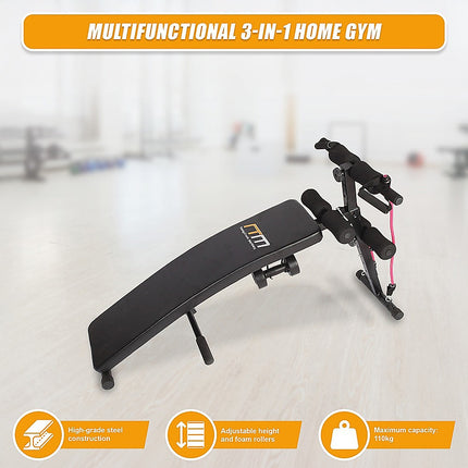 Foldable Incline Sit Up Bench for Home Gym Ab Workout Training