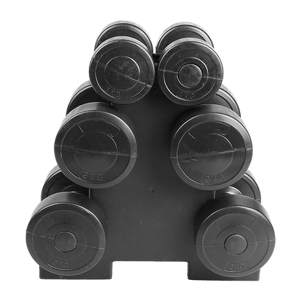 12kg Dumbbell Weights Set with Rack for Home Gym Training