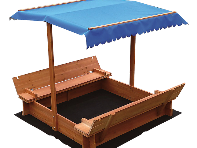 Kids Wooden Toy Sandpit with Canopy