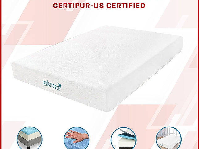 Queen 25cm Gel Memory Foam Mattress – Dual-Layered Comfort with CertiPUR-US® Certified Foam