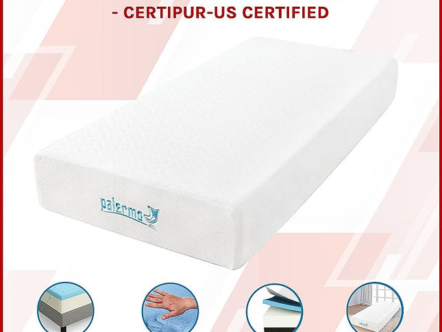 Single 25cm Gel Memory Foam Mattress – Dual-Layered Comfort with CertiPUR-US® Certified Foam