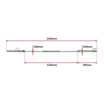 20kg Olympic Barbell 700lb Rated for Powerlifting Home Gym Training