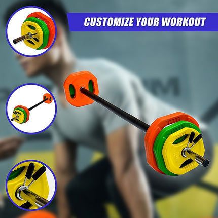 20kg Standard Rubber Coated Barbell Weight Bar for Home Gym