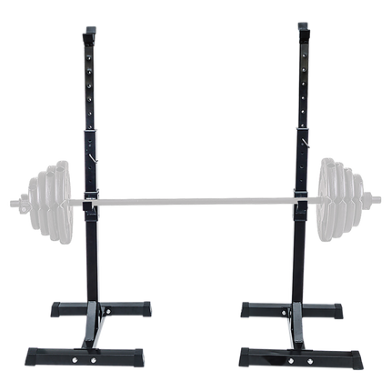 Adjustable Squat Rack Pair Steel Barbell Bench Press Stands Gym Home