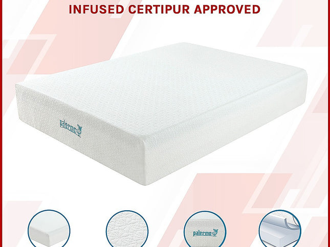 Queen 30cm Green Tea Memory Foam Mattress – Cooling Comfort with CertiPUR-US® Certified Foam