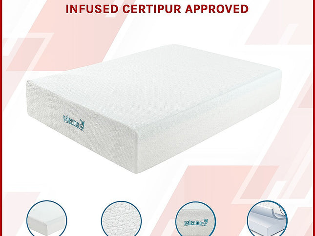 Double 30cm Green Tea Memory Foam Mattress – Cooling Comfort with CertiPUR-US® Certified Foam