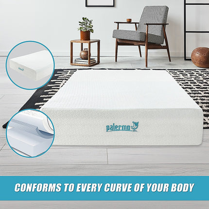 Double 30cm Green Tea Memory Foam Mattress – Cooling Comfort with CertiPUR-US® Certified Foam