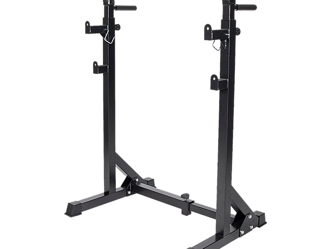 Commercial Squat Rack Adjustable Pair Fitness Exercise Weight Lifting Gym Barbell Stand