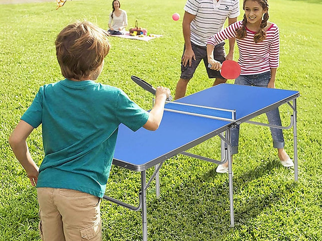 152cm Portable Tennis Table, Folding Ping Pong Table Game Set