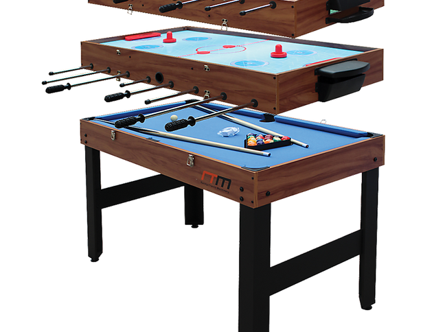 4FT 3-in-1 Games Foosball Soccer Hockey Pool Table