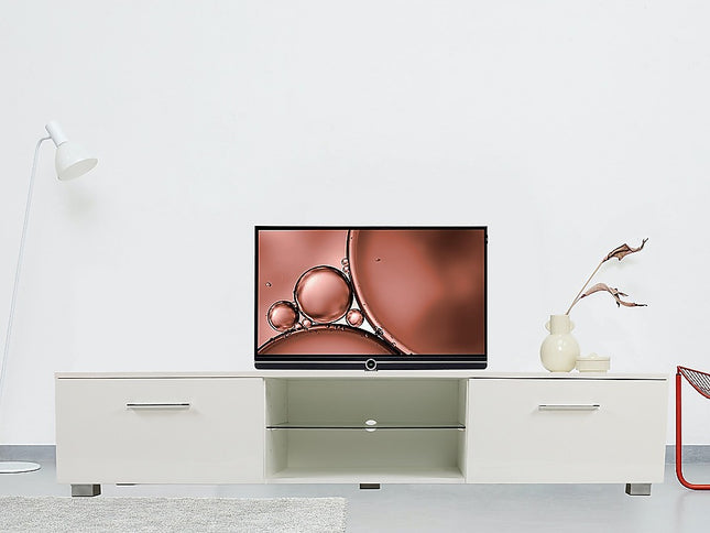 TV Cabinet Entertainment Unit Stand High Gloss Storage Shelf 140cm White