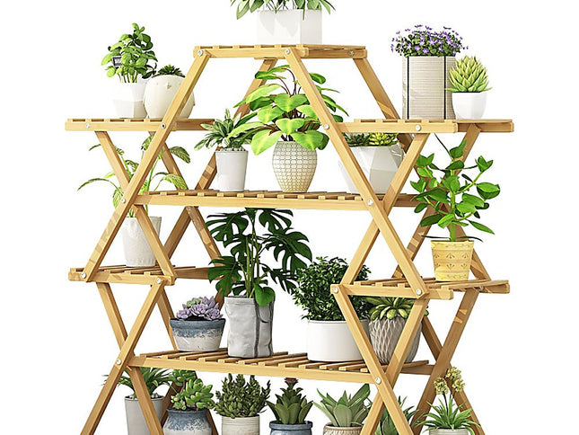 Bamboo Multilayer Flower Plant Bonsai Rack Shelf Stand Porch Lawn Patio