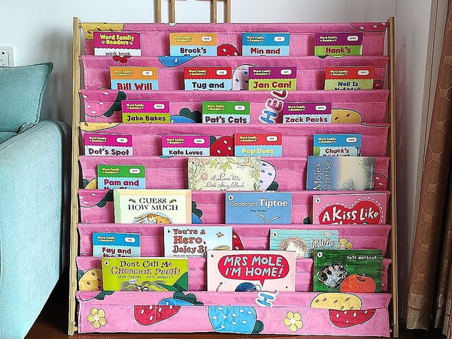 Kids Bookshelf Book Display Organiser 8 Tier Children's Bookcase Magazine Rack Storage Shelf