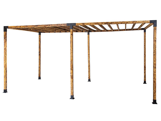 Roof Pergola Gazebo Shed Matte Black Steel Brackets DIY Kits