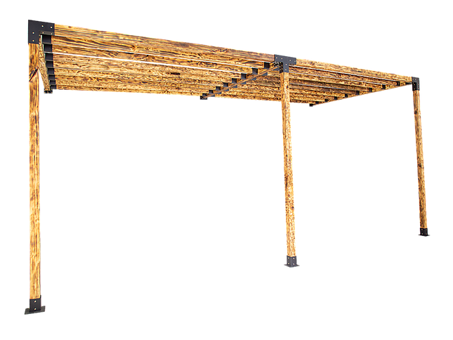 Roof Pergola Gazebo Shed Matte Black Steel Brackets DIY Kits