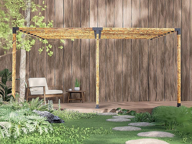 Roof Pergola Gazebo Shed Matte Black Steel Brackets DIY Kits