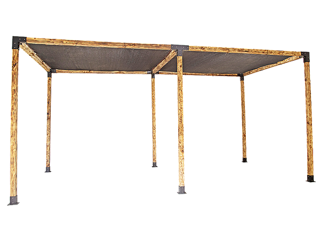 Roof Pergola Gazebo Shed Matte Black Steel Brackets and Black Screen DIY Kits