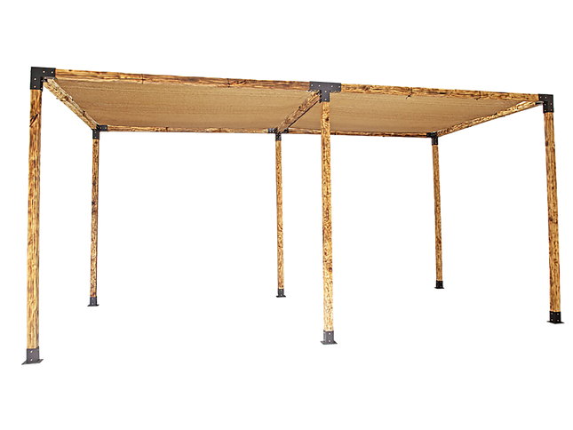 Roof Pergola Gazebo Shed Matte Black Steel Brackets and Coffee Screen DIY Kits