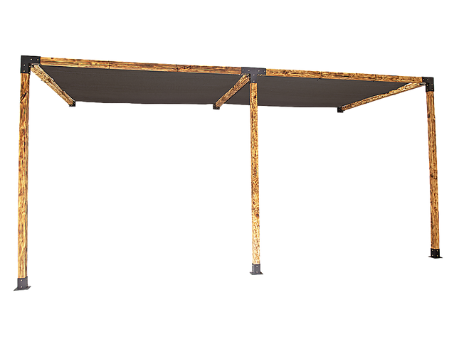 Roof Pergola Gazebo Shed Matte Black Steel Brackets and Black Screens DIY Kits