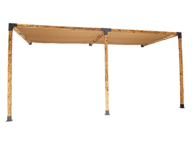 Roof Pergola Gazebo Shed Matte Black Steel Brackets and Coffee Screens DIY Kits