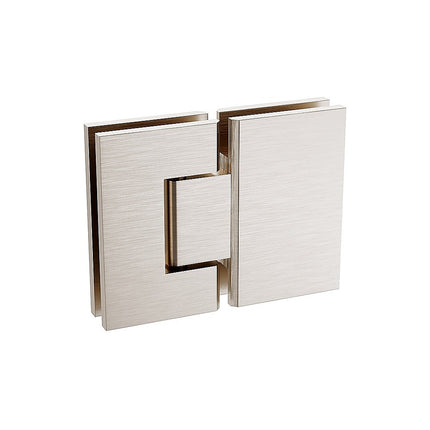 100cm Wall to Wall Frameless Shower Screen with Nickel Brackets and SS Hinges, Square Knob Handle