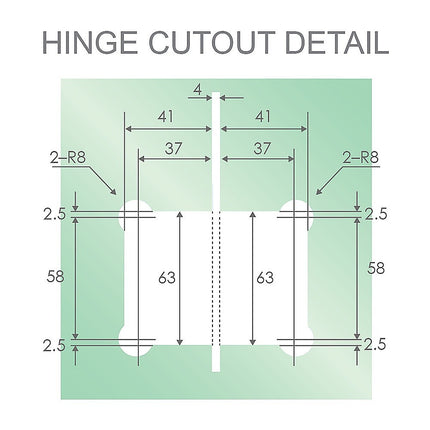 100cm Wall to Wall Frameless Shower Screen with Nickel Brackets and SS Hinges, Square Knob Handle