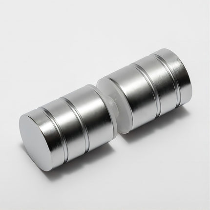 100cm Wall to Wall Frameless Shower Screen with Nickel Brackets and SS Hinges, Round Knob Handle