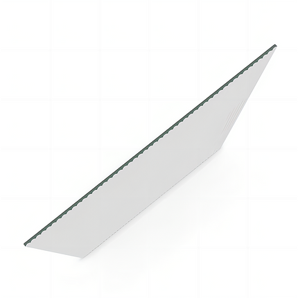 110cm Reeded Single Shower Glass Screen with Nickel Wall & Floor F Bracket