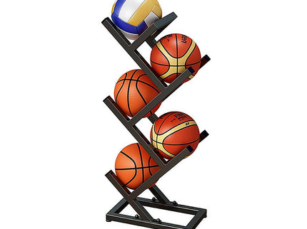 Ball Trolley Rack Display Stand Basketball Football Storage