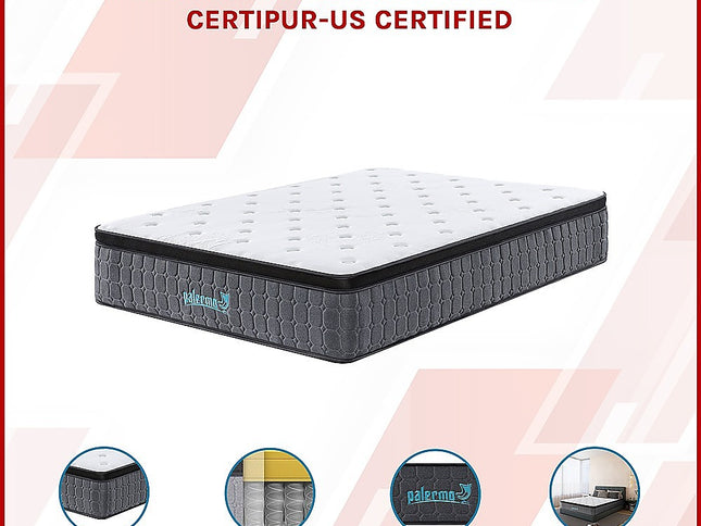 Double Euro Top Pocket Spring Mattress – Motion Isolation Comfort with CertiPUR-US® Certified Foam Layers
