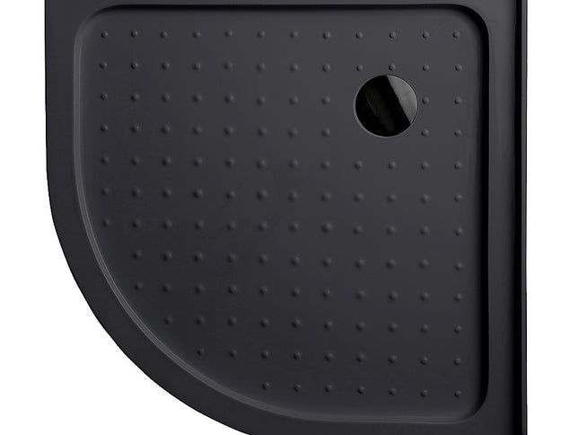 100x100cm Rounded Curved Shower Base in Black