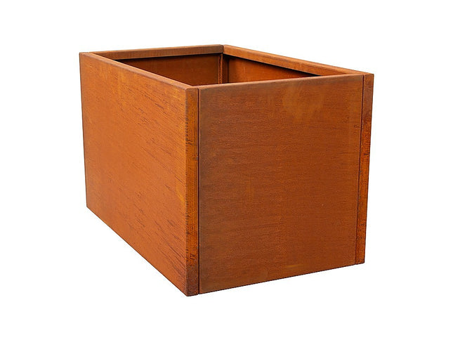 Corten Steel Planter Box 62x40x39cm Outdoor Garden Raised Bed Rust Finish