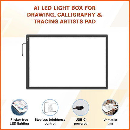 A1 LED Light Box for Drawing, Calligraphy & Tracing Artists Pad