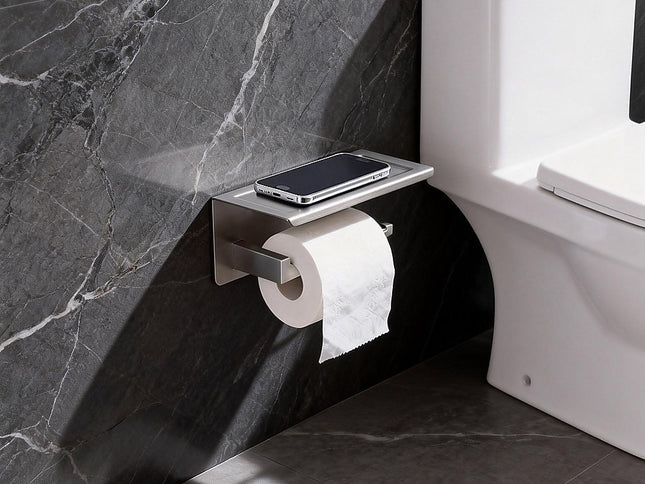 Toilet Paper Holder 304 Stainless Steel Roll Hook Storage Rack