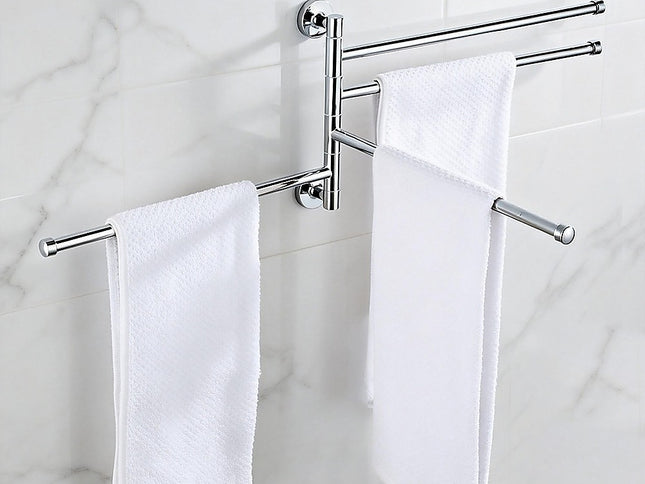 Swivel Towel Rail Chrome Stainless Steel Wall Mounted Bath Rack