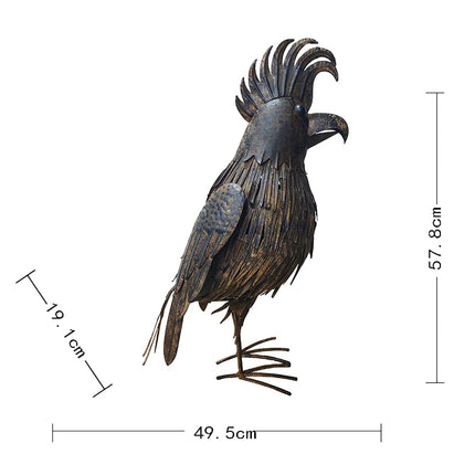 Rustic Cockatoo Garden Statue 66cm