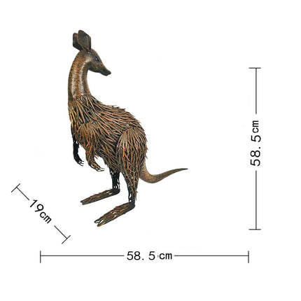 Large Rust Kangaroo Looking Back 58cm