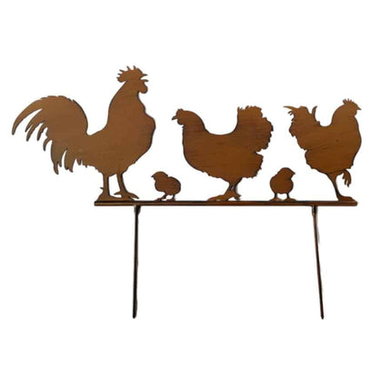 Chook Family Garden Stake 70cm