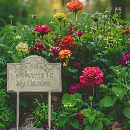 Welcome To My Garden Cast Iron Stake 31cm