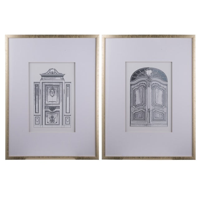 Ornate Doors Fake Pencil Wall Art 90cm