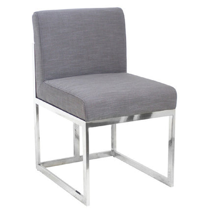 Jaxson Dining Chair Grey Silver Seat Sofa Lounge Tub 81cm