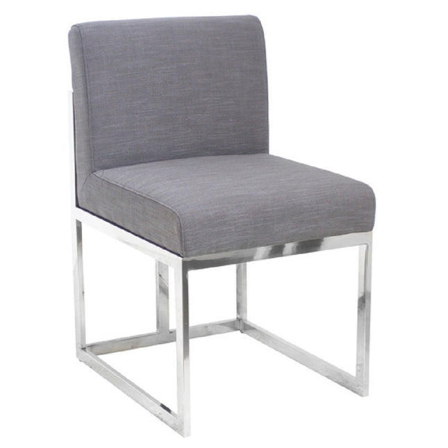 Jaxson Dining Chair Grey Silver Seat Sofa Lounge Tub 81cm